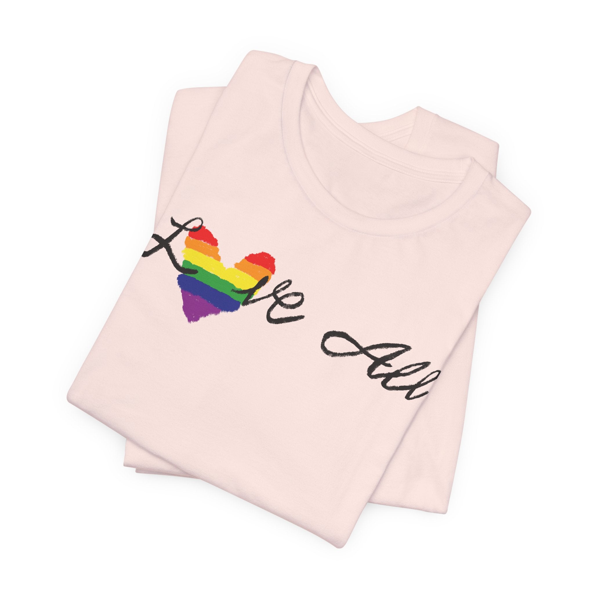 Love All - Rainbow Pride Heart Shirt