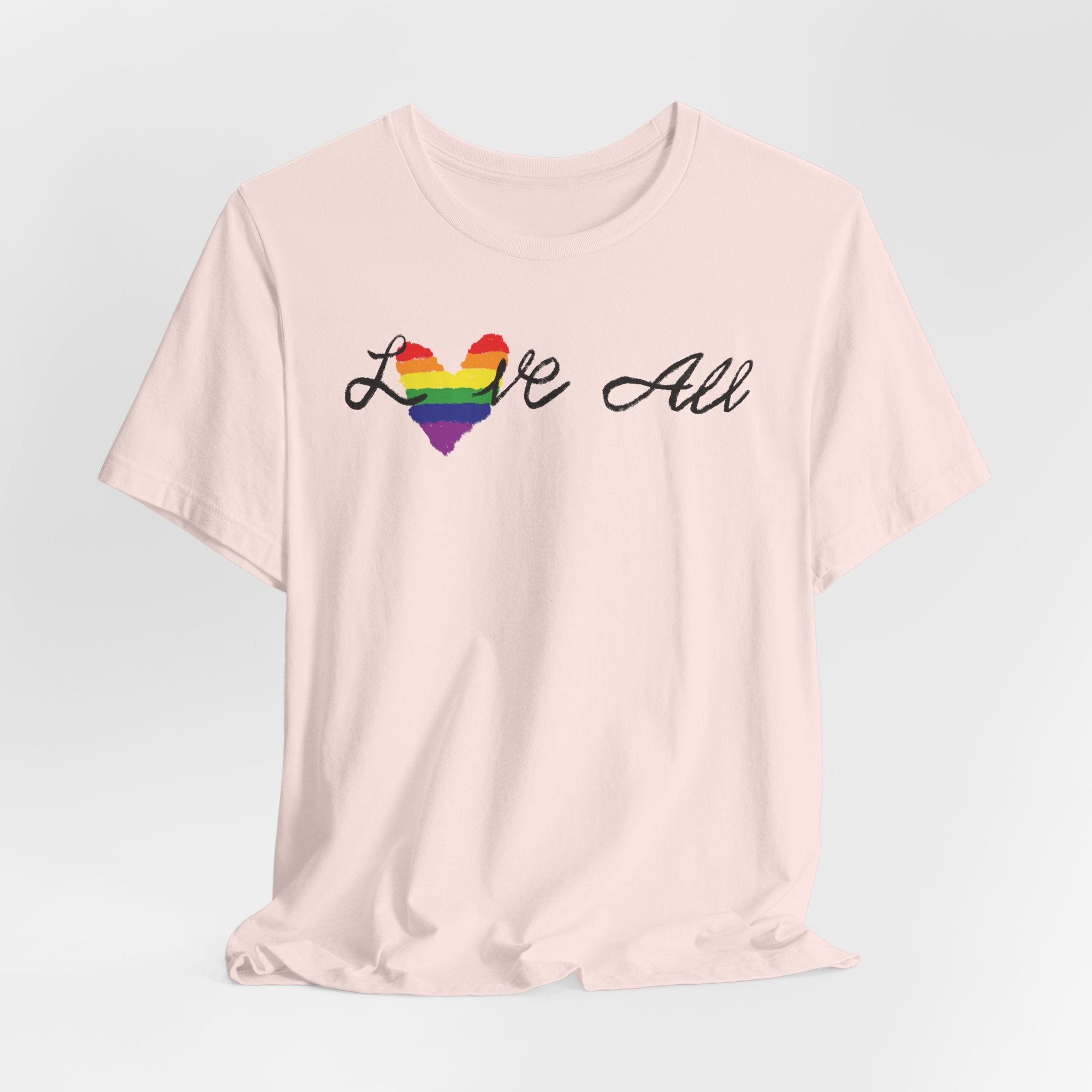 Love All - Rainbow Pride Heart Shirt