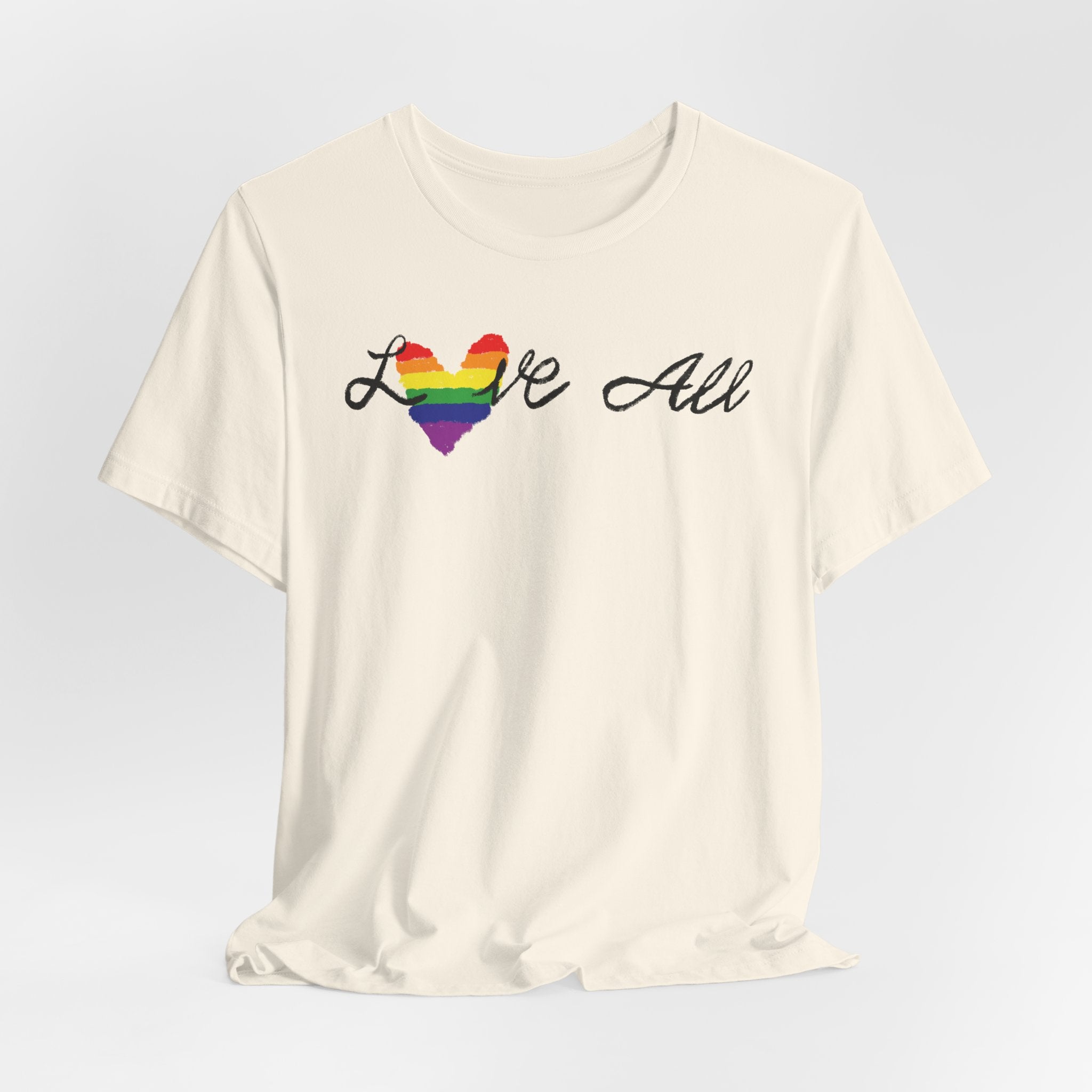Love All - Rainbow Pride Heart Shirt