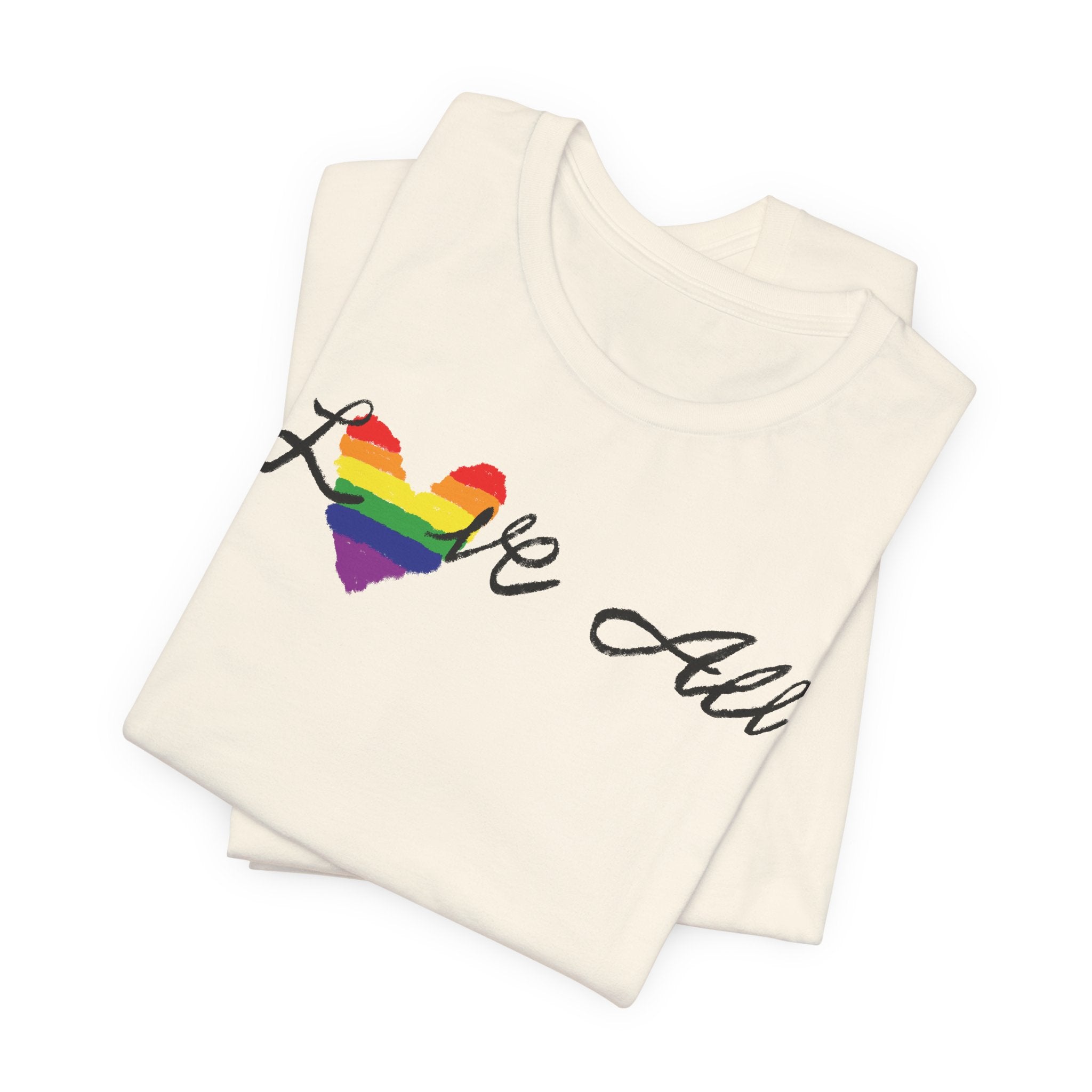 Love All - Rainbow Pride Heart Shirt